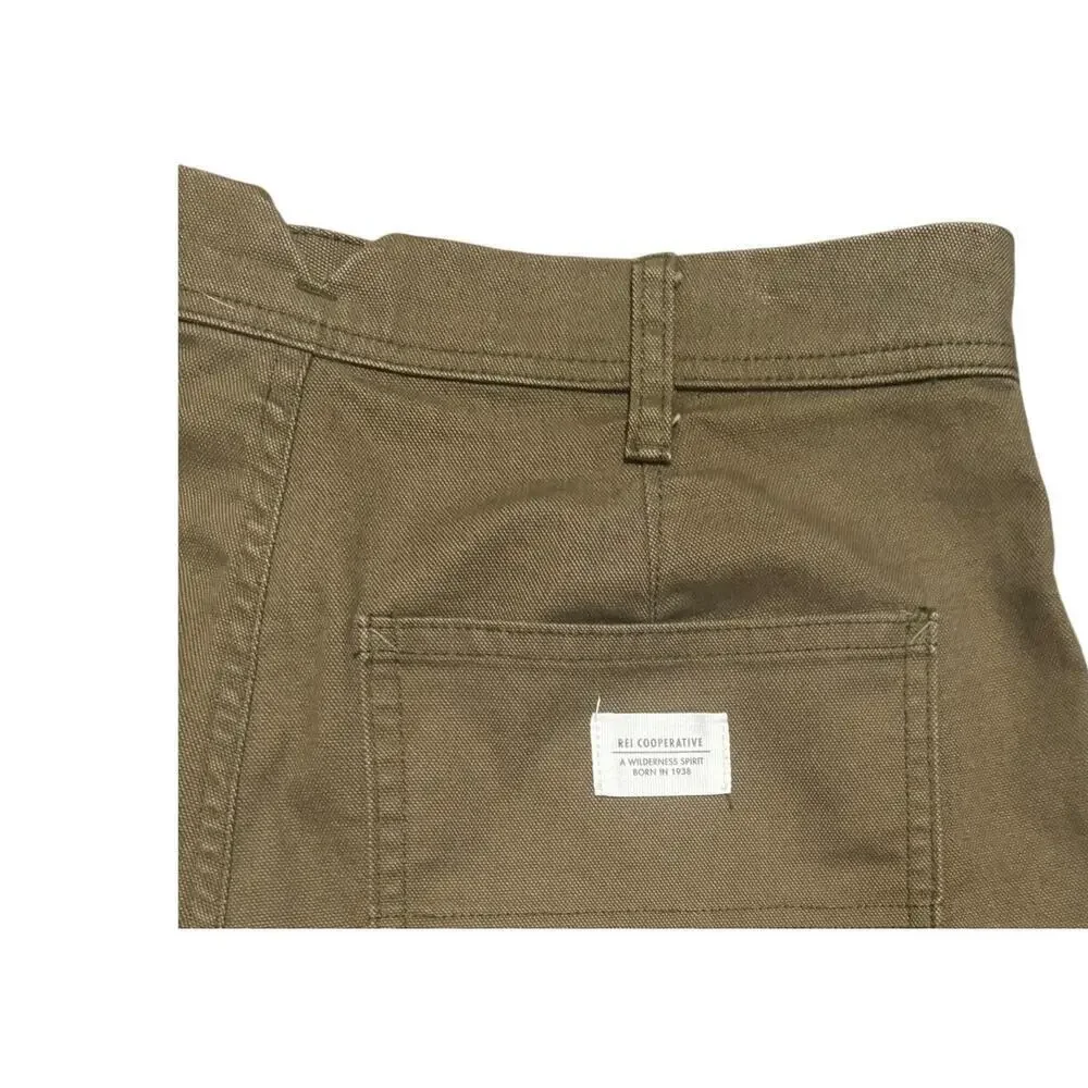 REI Co-op Olive Green Organic Cotton Utility Shorts Women’s Size 8